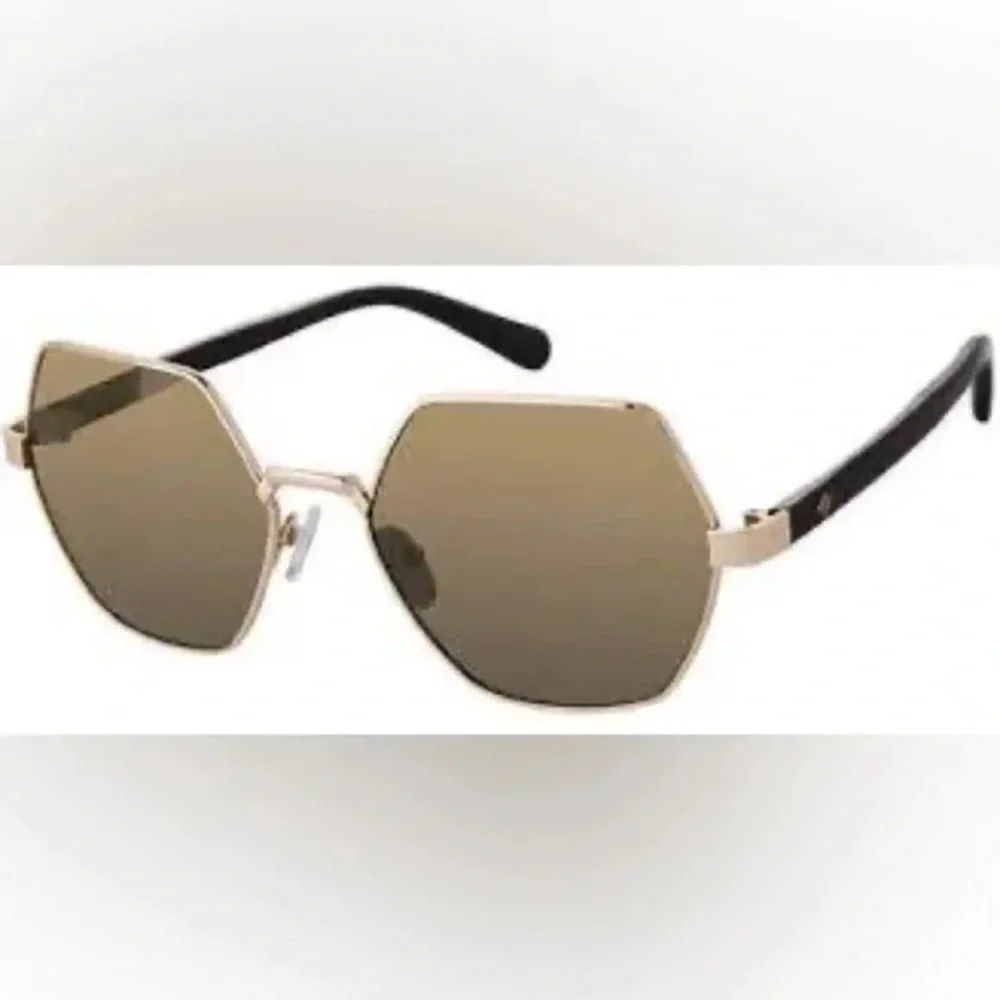 Sperry Silver Hexagonal Sunglasses with Navy Case